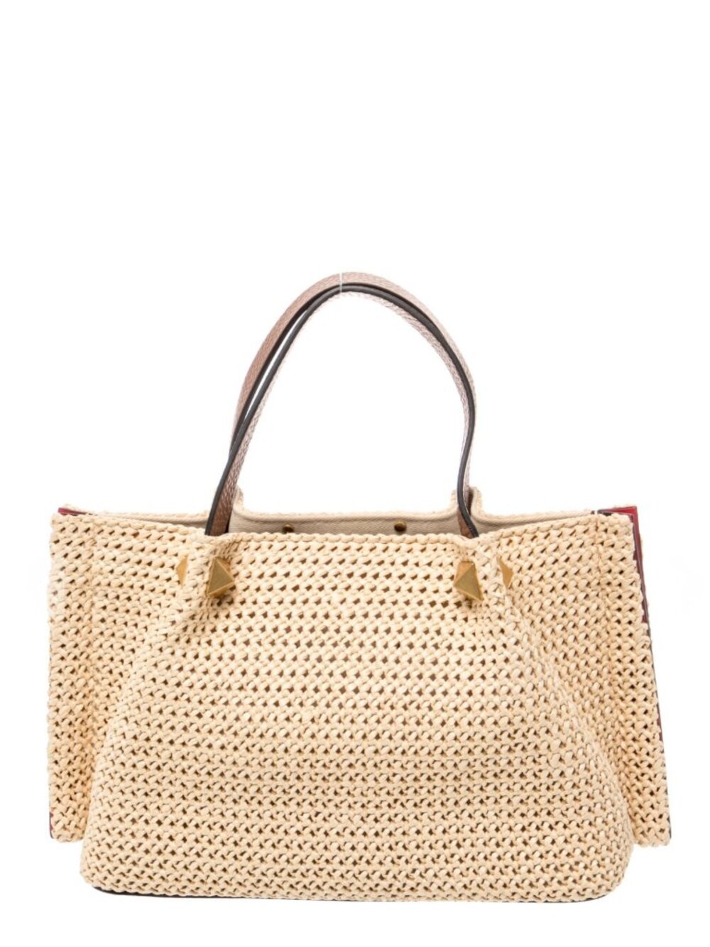 Valentino Garavani VLogo Small raffia tote bag - Picture 9 of 11